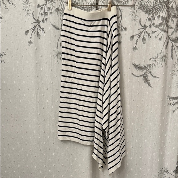 Club Monaco Dresses & Skirts - Club Monaco Asymmetrical Black and White Striped Skirt